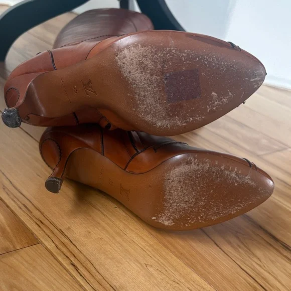Louis Vuitton Tan Leather Heeled Boots - Picture 12 of 15